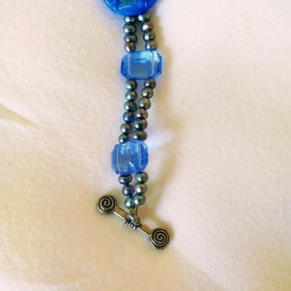 𝅺blue fish beaded braclet - Picture 4 of 4